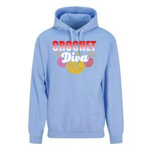 Crochet Diva Crocheter And Crocheting Lover Funny Gift Unisex Surf Hoodie