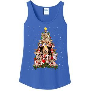 Chihuahua Dog Christmas Tree Lights Funny Xmas Dog Lover Gift Ladies Essential Tank