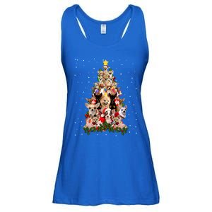 Chihuahua Dog Christmas Tree Lights Funny Xmas Dog Lover Gift Ladies Essential Flowy Tank