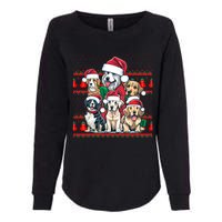 Cute Dog Christmas Ugly Sweater Family Matching Pajamas Dog Womens California Wash Sweatshirt