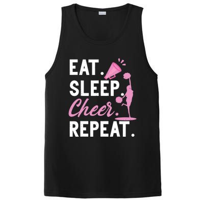 Cheerleading Dance Cheerleader Girl Eat Sleep Cheer Repeat PosiCharge Competitor Tank