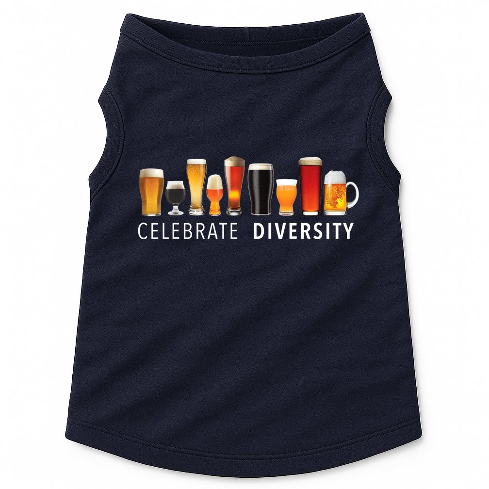 Celebrate Diversity Craft Beer Drinking Doggie Tank