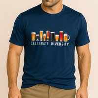 Celebrate Diversity Craft Beer Drinking Cooling Performance Crew T-Shirt