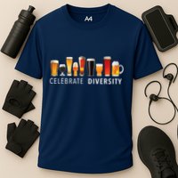 Celebrate Diversity Craft Beer Drinking Cooling Performance Crew T-Shirt