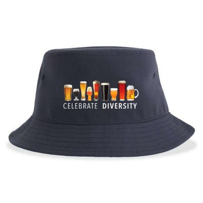 Celebrate Diversity Craft Beer Drinking Sustainable Bucket Hat
