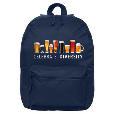 Celebrate Diversity Craft Beer Drinking 16 in Basic Backpack