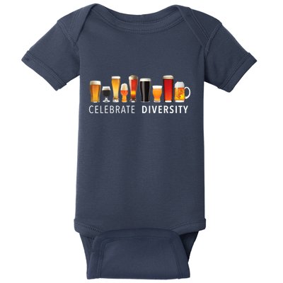 Celebrate Diversity Craft Beer Drinking Baby Bodysuit