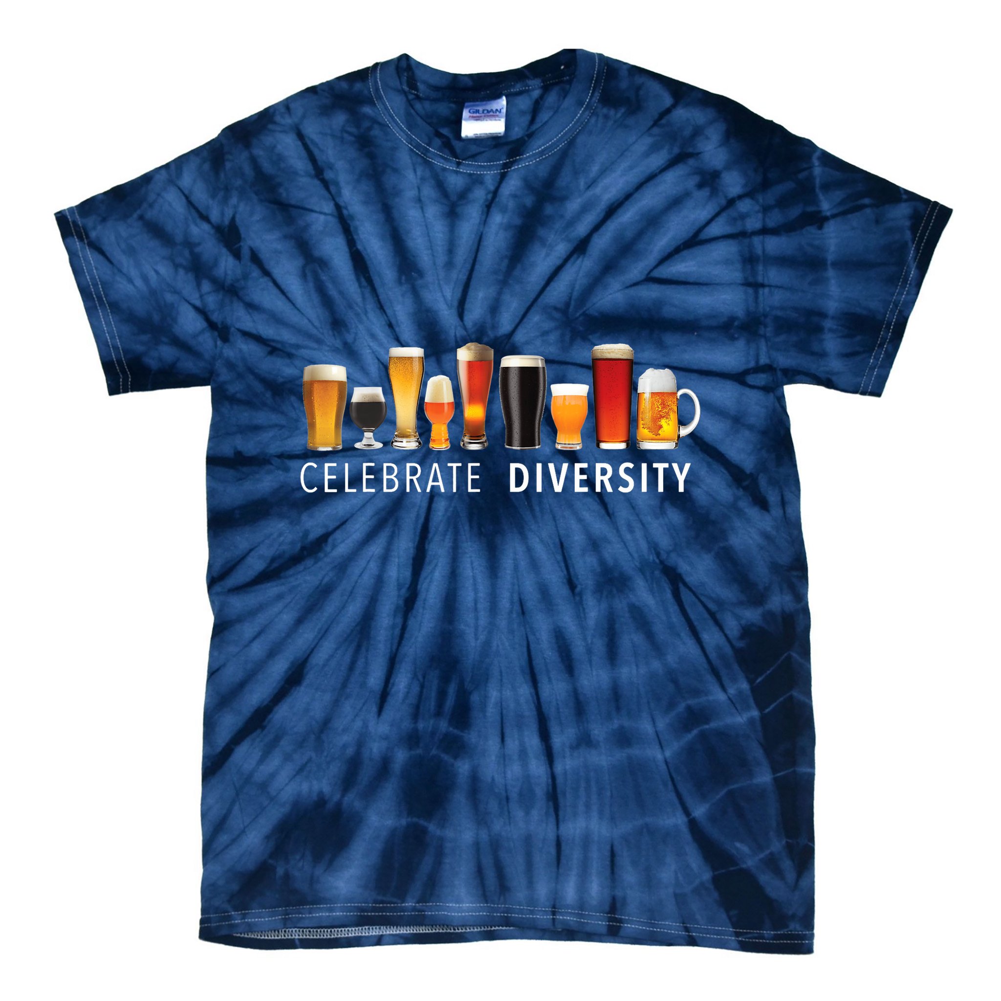 Celebrate Diversity Craft Beer Drinking Tie-Dye T-Shirt