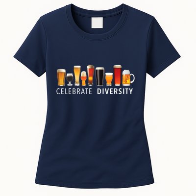 Celebrate Diversity Craft Beer Drinking Womens T-Shirt