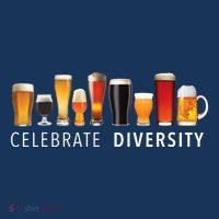 Celebrate Diversity Craft Beer Drinking Womens T-Shirt