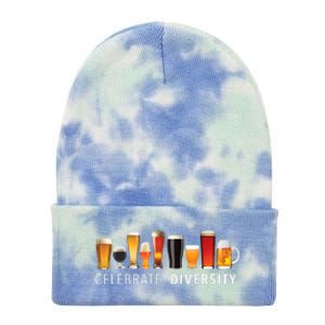 Celebrate Diversity Craft Beer Drinking Tie Dye 12in Knit Beanie