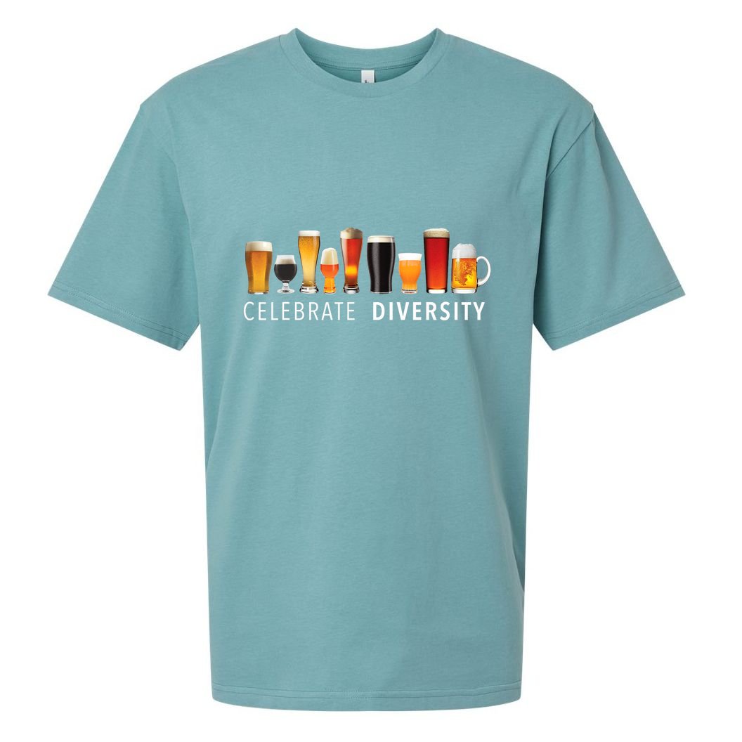 Celebrate Diversity Craft Beer Drinking Sueded Cloud Jersey T-Shirt