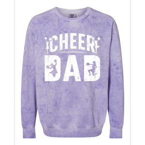 Cheer Dad Cheerleading Dad Of A Cheerleader Father Cool Gift Colorblast Crewneck Sweatshirt