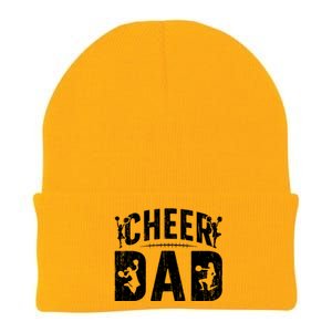 Cheer Dad Cheerleading Dad Of A Cheerleader Father Cool Gift Knit Cap Winter Beanie