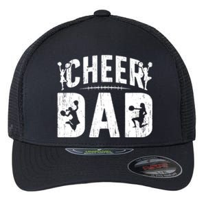 Cheer Dad Cheerleading Dad Of A Cheerleader Father Cool Gift Flexfit Unipanel Trucker Cap