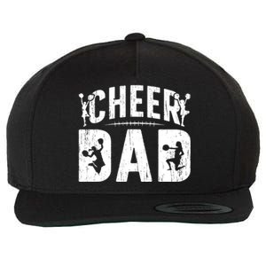 Cheer Dad Cheerleading Dad Of A Cheerleader Father Cool Gift Wool Snapback Cap