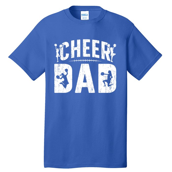 Cheer Dad Cheerleading Dad Of A Cheerleader Father Cool Gift Tall T-Shirt