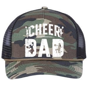 Cheer Dad Cheerleading Dad Of A Cheerleader Father Cool Gift Retro Rope Trucker Hat Cap