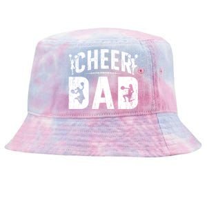 Cheer Dad Cheerleading Dad Of A Cheerleader Father Cool Gift Tie-Dyed Bucket Hat