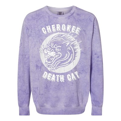 Cherokee Death Cat Cryptozoology Cryptid Folklore Gift Colorblast Crewneck Sweatshirt