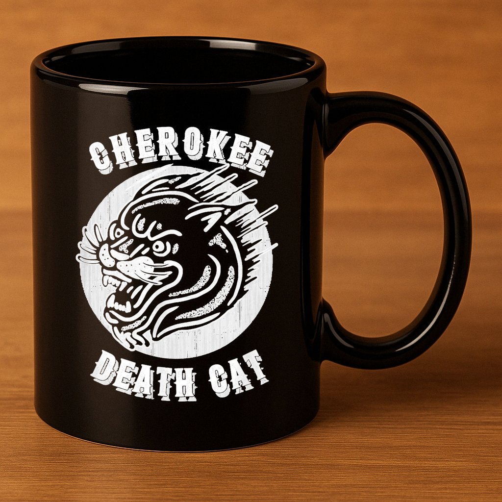 Cherokee Death Cat Cryptozoology Cryptid Folklore Gift 11oz C Handle Ceramic Mug
