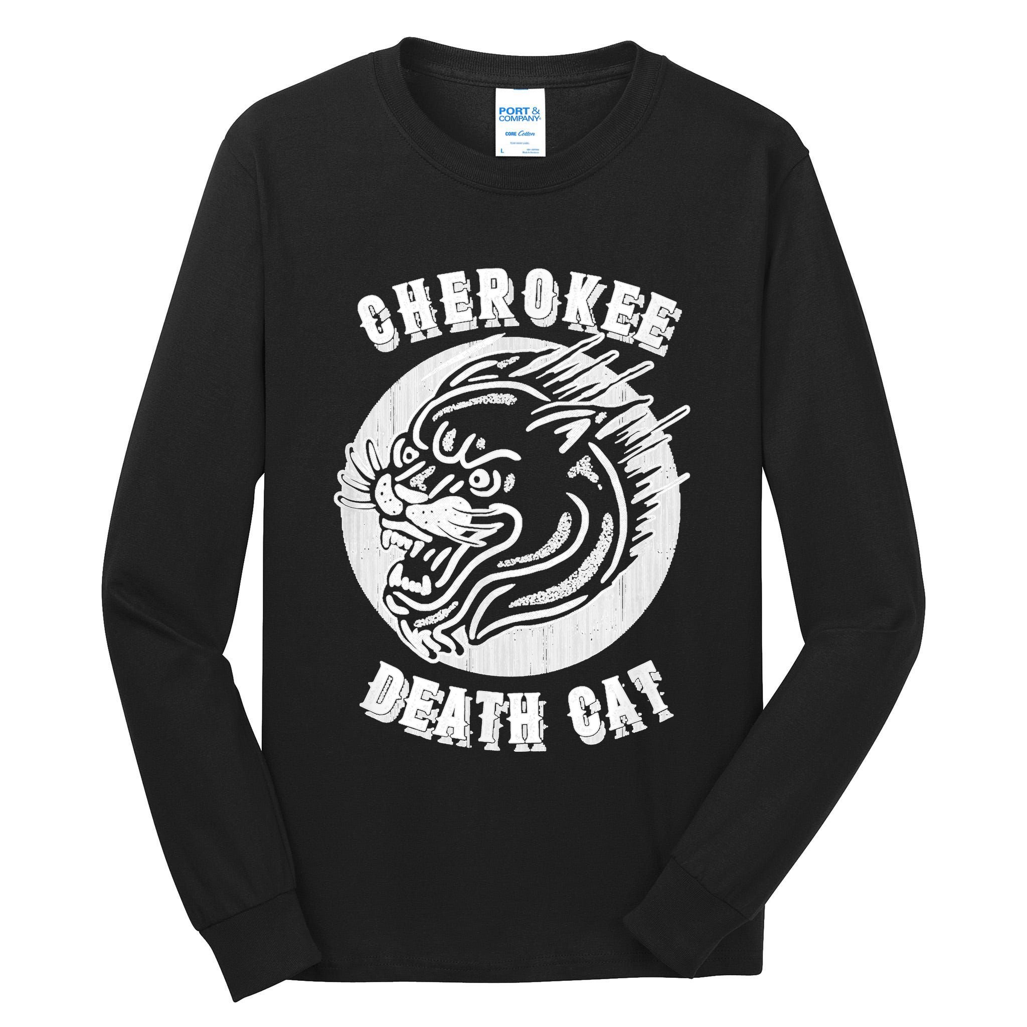 Cherokee Death Cat Cryptozoology Cryptid Folklore Gift Tall Long Sleeve T-Shirt