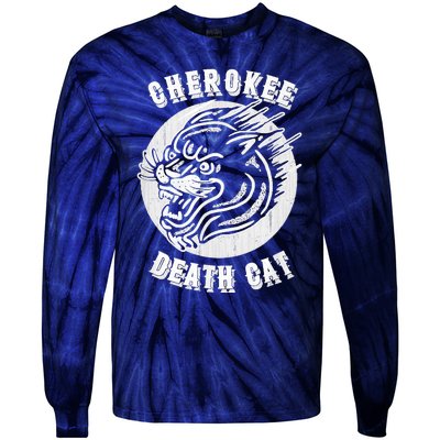 Cherokee Death Cat Cryptozoology Cryptid Folklore Gift Tie-Dye Long Sleeve Shirt