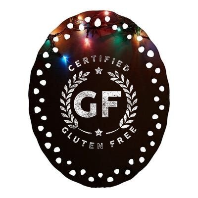 Celiac Disease Certified Gluten Free Ceramic Oval Ornament