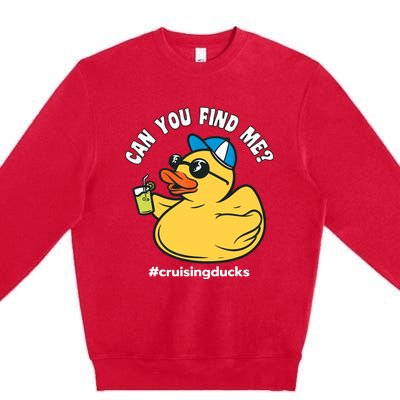 Cruising Ducks, Can You Find Me?, Cruise Duck Premium Crewneck Sweatshirt