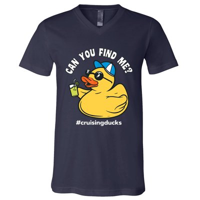 Cruising Ducks, Can You Find Me?, Cruise Duck V-Neck T-Shirt