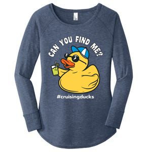 Cruising Ducks, Can You Find Me?, Cruise Duck Women's Perfect Tri Tunic Long Sleeve Shirt