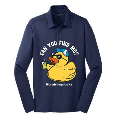 Cruising Ducks, Can You Find Me?, Cruise Duck Silk Touch Performance Long Sleeve Polo