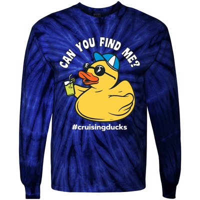 Cruising Ducks, Can You Find Me?, Cruise Duck Tie-Dye Long Sleeve Shirt