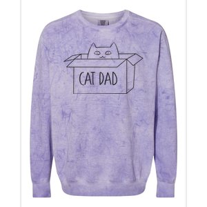 Cat Dad Colorblast Crewneck Sweatshirt