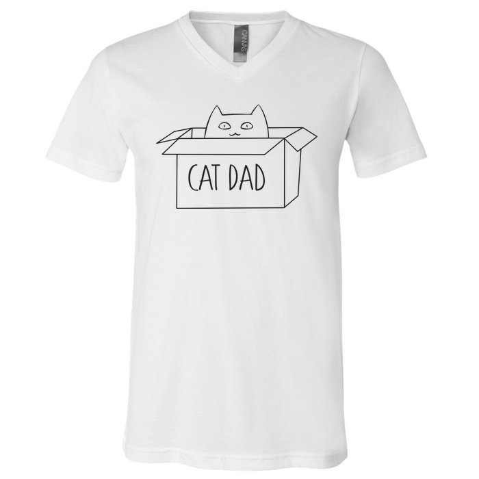 Cat Dad V-Neck T-Shirt