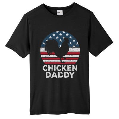 Chicken Daddy Chicken Dad Farmer 4th Of July Father's Day Tall Fusion ChromaSoft Performance T-Shirt