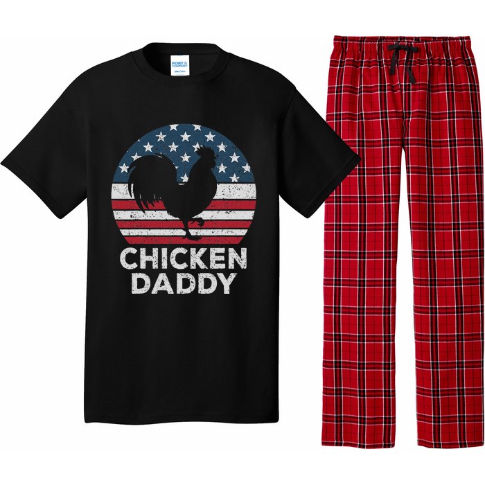 Chicken Daddy Chicken Dad Farmer 4th Of July Father's Day Pajama Set