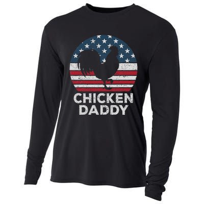 Chicken Daddy Chicken Dad Farmer 4th Of July Father's Day Cooling Performance Long Sleeve Crew