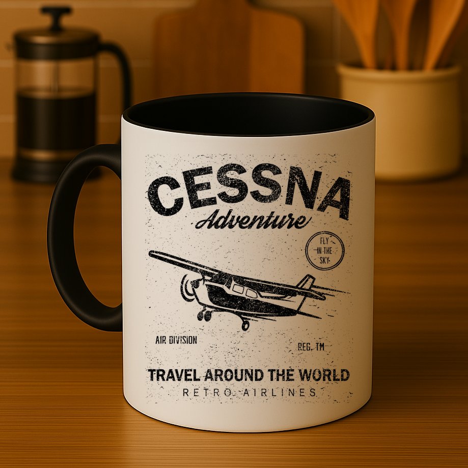 Cessna Distressed Mug