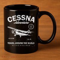 Cessna Distressed 11oz C Handle Ceramic Mug