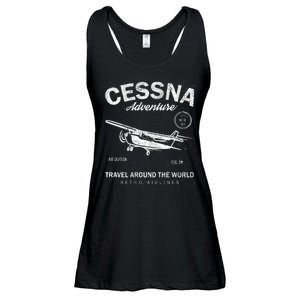 Cessna Distressed Ladies Essential Flowy Tank