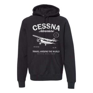 Cessna Distressed Premium Hoodie