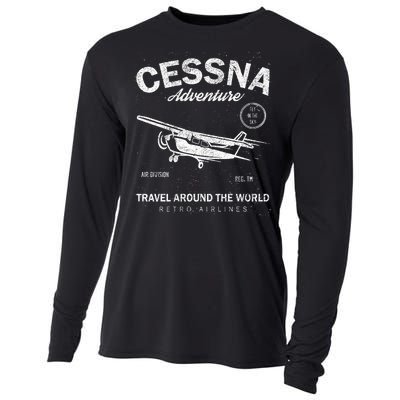 Cessna Distressed Cooling Performance Long Sleeve Crew