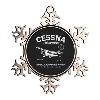 Cessna Distressed Metallic Star Ornament