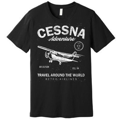 Cessna Distressed Premium T-Shirt