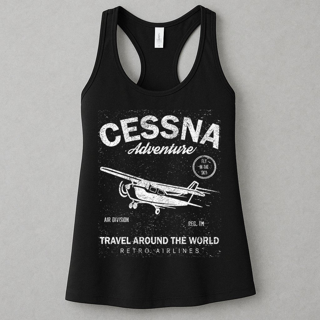 Cessna Distressed Womens Tank Top
