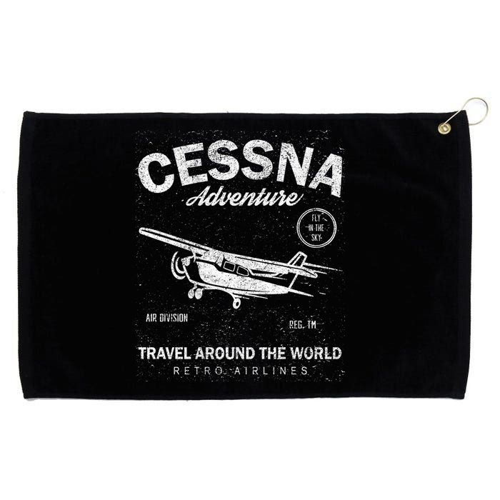 Cessna Distressed Grommeted Golf Towel