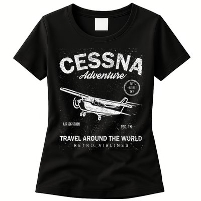 Cessna Distressed Womens T-Shirt