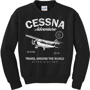 Cessna Distressed Kids Sweatshirt