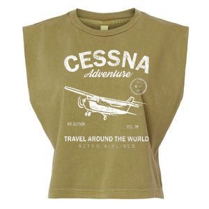 Cessna Distressed Garment-Dyed Women's Muscle Tee